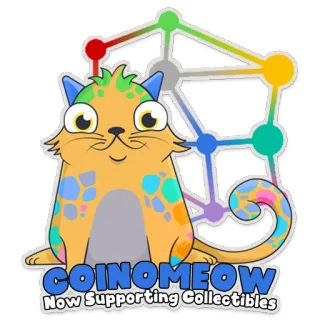 🐱 bfb482f1 COINOMEOW Now SUPPORTING Collectibles cat, collectible, digital, art, crypto, coinomeow whatsapp sticker
