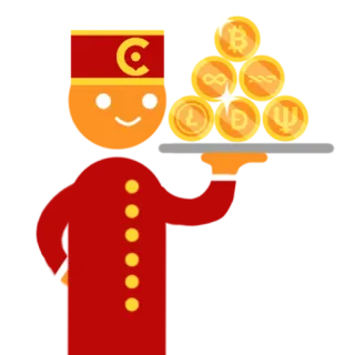 👨‍💼 1a1e9ebc crypto, cryptocurrency, coins, delivery, digital currency, serving telegram sticker