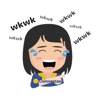 🤣 8c12c850 wkwk tertawa, bahagia, kartun, perempuan, menangis, emoji, meme whatsapp sticker
