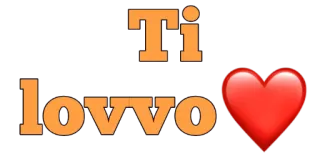 ❤️ 0efab904 Ti lovvo 爱, 心, 意大利, 表情, 浪漫 telegram sticker
