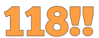 🚑 9b82b00c 118!! 数字, 118, 感叹号 telegram sticker