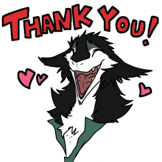😄 170d589f Thank You! terima kasih, binatang, rasa syukur, hati telegram sticker