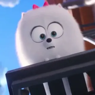 ❄️ 00dfb7cc Gidget The Secret Life of Pets pies, Gidget, Sekretne życie zwierzaków domowych, słodki, kreskówka, zwierzę whatsapp sticker