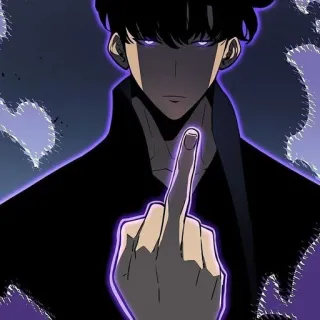 🉐 2415914e อนิเมะ, นิ้วกลาง, หยาบคาย, ท่าทาง telegram sticker