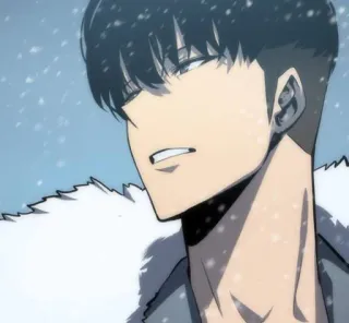 🉐 34440bd9 อนิเมะ, ตัวละคร, ผู้ชาย, หิมะ, ฤดูหนาว telegram sticker