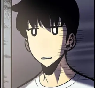 🉐 4b0eee50 มังฮวา, Solo Leveling, สีหน้า, อนิเมะ, ตกใจ telegram sticker