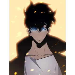 🉐 607197c7 Sung Jinwoo Solo Leveling อนิเมะ, ซองจินอู, Solo Leveling, ตัวละคร, มังงะ telegram sticker