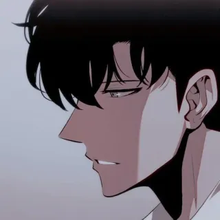 🉐 deeaedfa อนิเมะ, มังงะ, เศร้า, ตัวละคร, ผู้ชาย, ภาพประกอบ telegram sticker