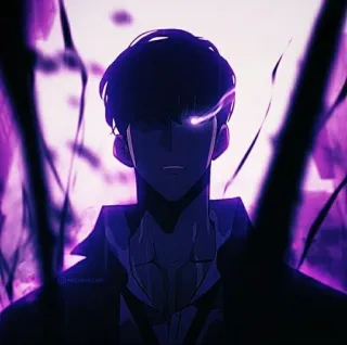 🉐 e17238a5 Sung Jinwoo Solo Leveling อนิเมะ, Solo Leveling, ซองจินอู, ตัวละคร, มืด, เวทมนตร์ telegram sticker