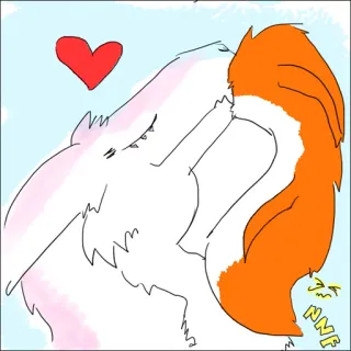 ❄️ 12be5443 NNF animali, amore, cartoni animati, romantico, peto, cuore rosso telegram sticker