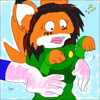 ❄️ 70429189 cartone animato, animale, volpe, furry, personaggio, illustrazione telegram sticker