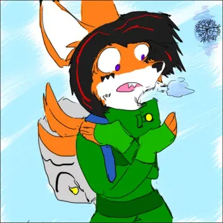 ❄️ 8126fb1b volpe, antro, furry, freddo, inverno, cartoni animati telegram sticker