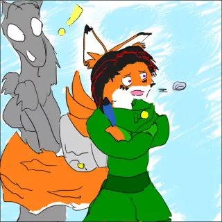 ❄️ 8aeb9115 volpe, lupo, antro, cartone animato, animale, furry telegram sticker