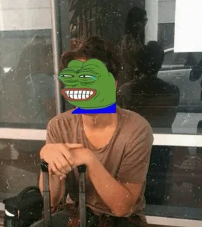 ☁ 3afa7e8a Pepe the Frog ペペ, ミーム, インターネット, カエル, キャラクター telegram sticker