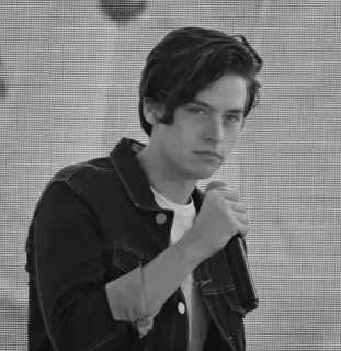 ☁ 3f299628 男性, ポートレート, 白黒, 人物, マイク telegram sticker