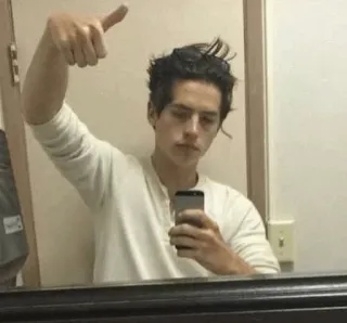 ☁ b6a41524 自撮り, 鏡, 屋内, 男性, 人, ポートレート telegram sticker