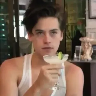 ❄️ 944f8185 homem, cocktail, bebida, retrato, lima telegram sticker