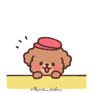 👋 8dc3da0b @Murska_stickers chien, mignon, chiot, autocollant, dessin animé, adorable, animal whatsapp sticker
