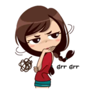 Edition Cute Girl telegram stickers