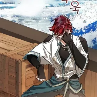 🍷 74201edd 후욱 manhwa, anime, sea, crying, character, emotions whatsapp sticker