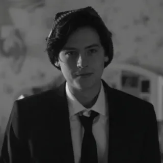 ⚓️ 6561a8dd Jughead Jones Riverdale Jughead Jones, Riverdale, Teen drama, Bianco e nero, Serie TV telegram sticker