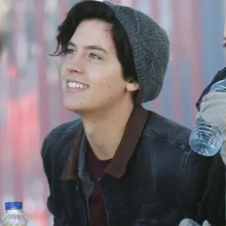 🍁 04be54b7 Cole Sprouse นักแสดง, โคล สเปราส์, คนดัง, ผู้ชาย, หมวก, ภาพเหมือน telegram sticker