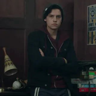 ➖ 023cc805 Jughead Jones Riverdale serial TV, dramat młodzieżowy, Archie Comics, Riverdale, Jughead Jones, Cole Sprouse telegram sticker