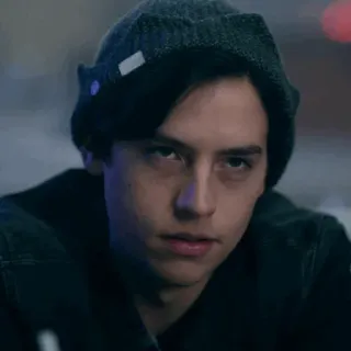 ➖ 1d7f8bb9 Jughead Jones Riverdale jughead, riverdale, serial, dramat młodzieżowy, czapka, cole sprouse telegram sticker