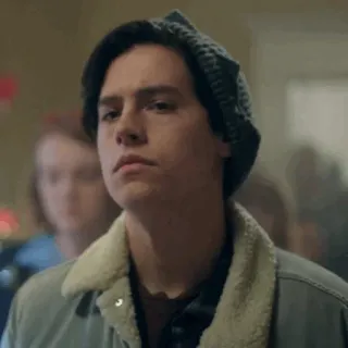 ➖ 489226fa Jughead Jones Riverdale Jughead, Riverdale, Cole Sprouse, dramat młodzieżowy, serial TV, postać telegram sticker