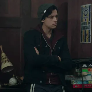 ➖ d32b44d3 Jughead Jones Riverdale dramat młodzieżowy, Cole Sprouse, Jughead, Riverdale, postać telegram sticker