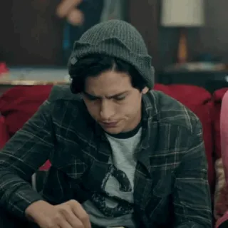 ➖ ebdf7043 Jughead Jones Riverdale serial TV, dramat młodzieżowy, postać, seria, fikcja telegram sticker