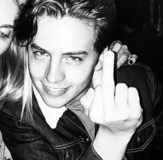 🖕 5580a83f middelvinger, gebaar, beledigend, onbeschoft telegram sticker