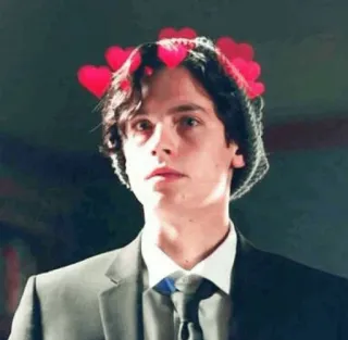 ❤ fdb598e0 portret, man, hartjes, pak, muts telegram sticker