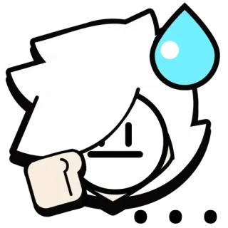 🎭 b53fcf9b Sueur, Anime, Dessin animé, Nerveux, Mignon whatsapp sticker