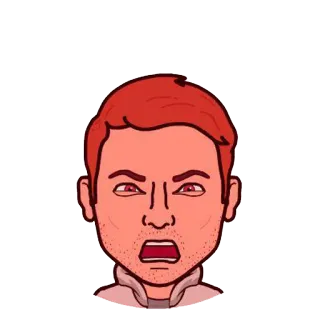 😡 57bd9ab2 Avatar, bravo, irritado, Bitmoji, expressão telegram sticker