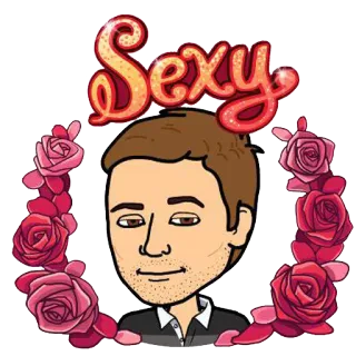 😏 57c23c35 Sexy sexy, rosas, Bitmoji, homem telegram sticker