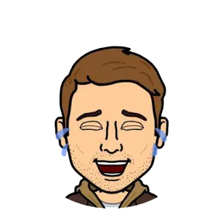 😂 b86420e2 Emoji, Chorando, Feliz, Lágrimas, Desenho animado telegram sticker