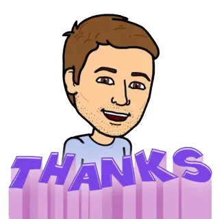 ☺️ ba3c88ad THANKS obrigado, agradecimento, desenho animado, bitmoji, saudação telegram sticker