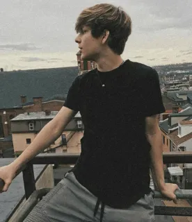 ☁️ 56fa737d Adolescente, Ragazzo, Esterno, Città, Tetto telegram sticker