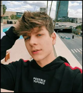 🎼 f557238b POSSIBLE FUTURES Adolescente, Ragazzo, Casual, Felpa con cappuccio, Giovane, Giovane telegram sticker