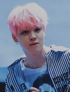 ☁️ f875d9a0 kpop, idol, tóc hồng, người, đàn ông telegram sticker