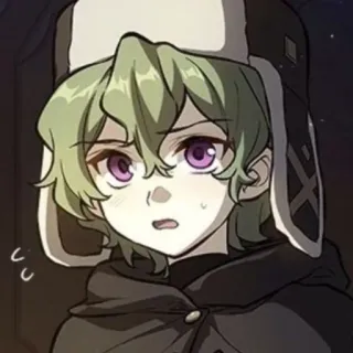 🌟 d3662864 Anime, Manga, Nhân vật, Con trai, Tóc xanh lá, Mắt tím telegram sticker