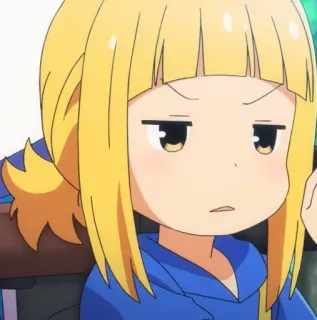 😒 464c1ed4 动漫, 女孩, 表情, 可爱, 漫画, 肖像 telegram sticker