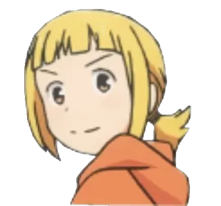 😼 dc6064d9 动漫, 卡通, 女孩, 金发, 肖像 telegram sticker