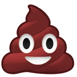 💩 4c0735f9 emoji, poop, brown, smile, cute telegram sticker
