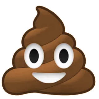 💩 a43ca405 emoji, poop, brown, funny, smile telegram sticker
