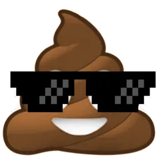 💩 c2b8e879 emoji, poop, sunglasses, deal with it telegram sticker