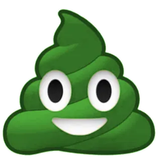 💩 fe42d46a poop, emoji, green, pile of poo, funny telegram sticker