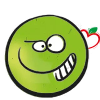 👿 4e972b7d スマイリー, 絵文字, 漫画, 緑, 顔, ステッカー telegram sticker