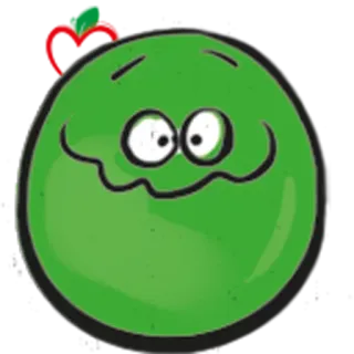 😅 d932d19d 緑, マンガ, ブロブ, キャラクター, 丸 telegram sticker